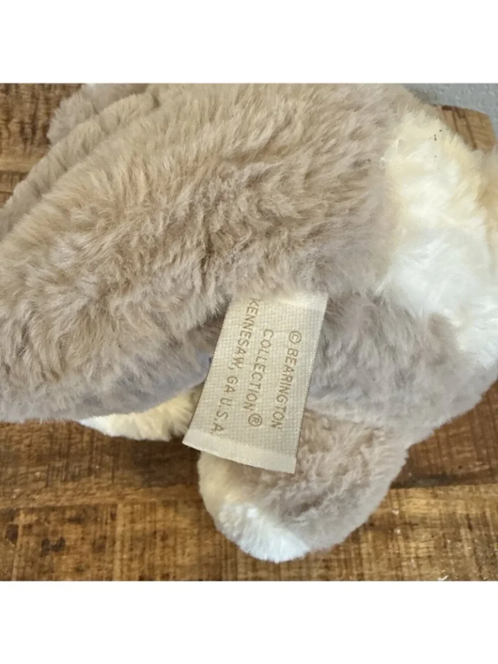 Bearington Collection Plush Puppy Soft 13 Toy Stuffed Animal Beige Tan Cream